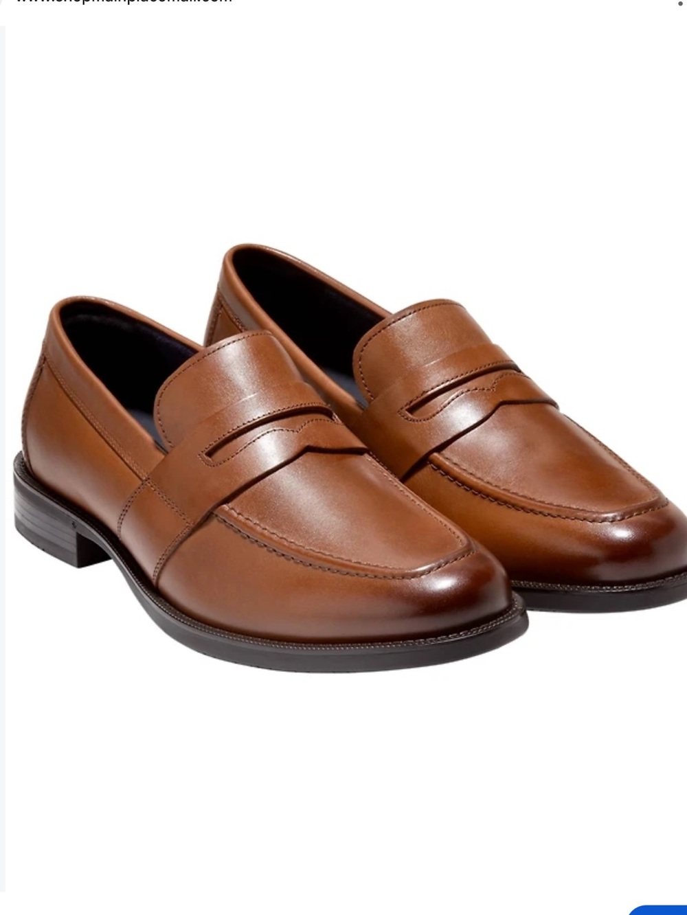 Cole Haan Tan Leather Penny Loafers
